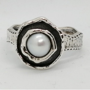 Inel argint perle - R3229