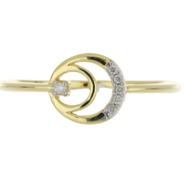 Inel argint placat cu aur -RGR062475 Diamant - Img 2