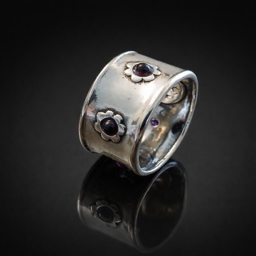 Inel argint R1403 - granat