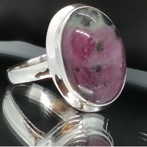 Inel argint ruby zoisit - R36-RZ-C