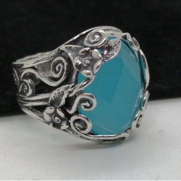 Inel din argint - blue ocean cuart-R6980 - Img 2