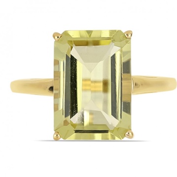 Inel LIDIA -argint placat cu aur -RGR16010 lemon topaz - Img 3