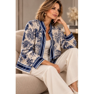 RG26586-18 Jachetă Velvet Art – Imprimeu Artistic, Efect Catifea | Made in Italy 40–46 (M–2XL)