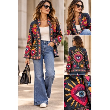 RG26586-30 Jachetă Velvet Art – Imprimeu Artistic, Efect Catifea | Made in Italy 40–46 (M–2XL) - Img 4