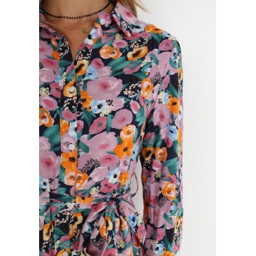 RGL629–Rochie Maxi Florală din Vâscoză cu Cordon – Romantic Bloom - Img 4
