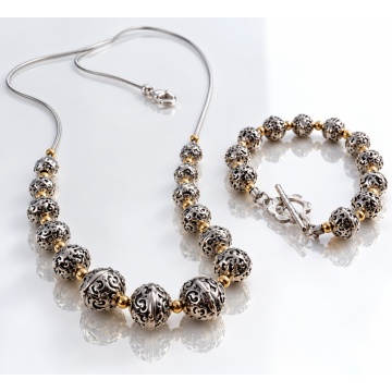 Set „Silver Filigree” – Argint 925 & Gold Filled NS52-BP29 - Img 5