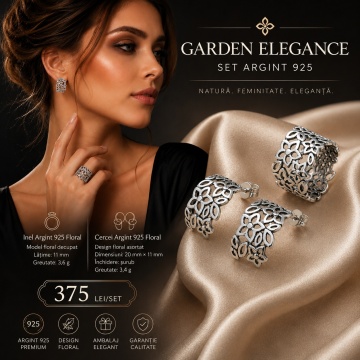 Set Argint 925 „Garden Elegance” SET1440681 - Img 6