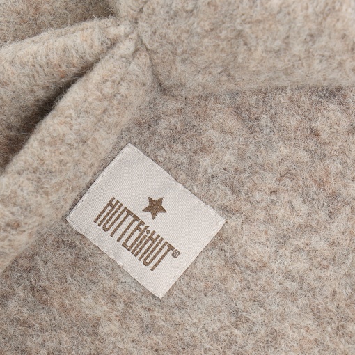 Cagulă dublată lână merinos fiartă Huttelihut - Bunny Camel Melange - Img 3
