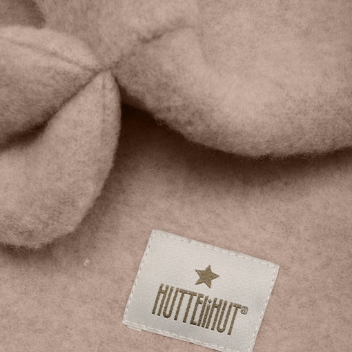 Cagulă dublată lână merinos fleece Huttelihut - Mahogany Rose