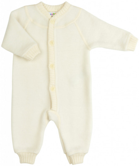 Overall lână merinos fleece Joha - Basic White