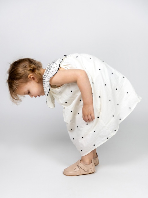 Pantofi barefoot din piele naturala - Erda Rose Fleur