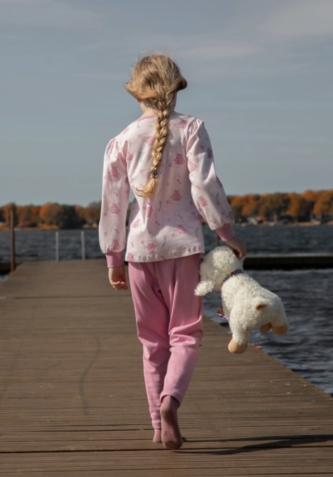 Pijama din bumbac organic Joha - Knitting