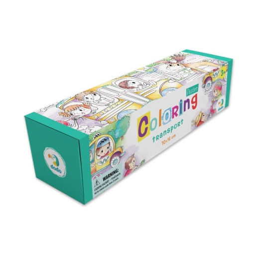 Poster de colorat, Transporturi, 70 x 16 cm, Dodo Toys - Img 4