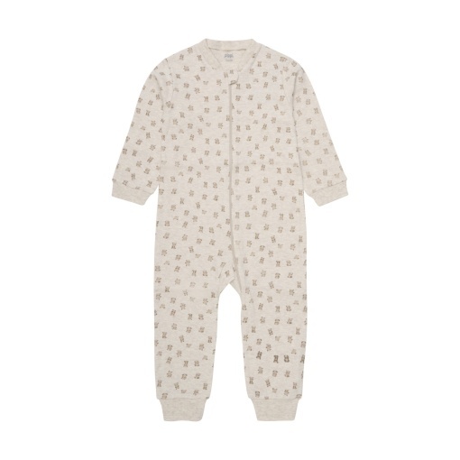 Salopetă cu fermoar din bumbac Pippi - Offwhite ( 1 buc.)