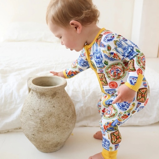 Salopetă din bambus Zipster - Ceramics (editie limitata)