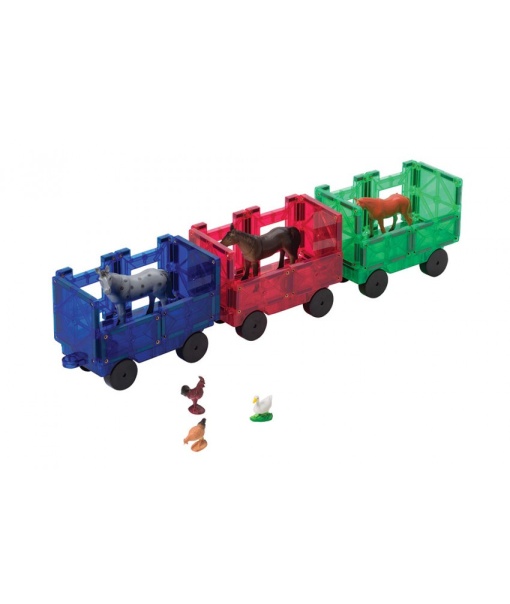Set Playmags Tren - 20 De Piese Magnetice