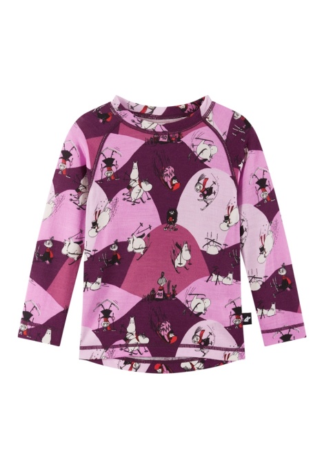 Set lână merinos și lyocell, Reima - Moomin Trivsam Pink