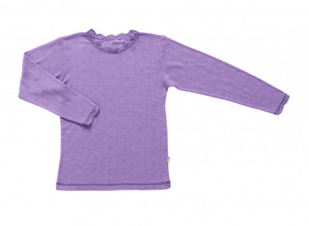 Bluză Joha lână merinos si mătase - Basic Purple