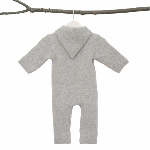 Overall din lână fiartă cu mănuși și botoșei, Stapf - Grey/Natur