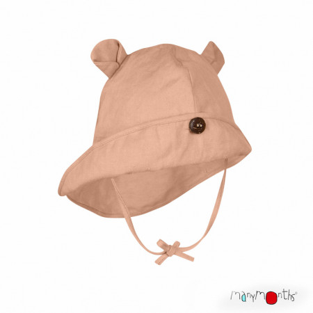Pălărie ajustabilă ManyMonths Teddy Bear cânepă și bumbac - Apricot Cheese