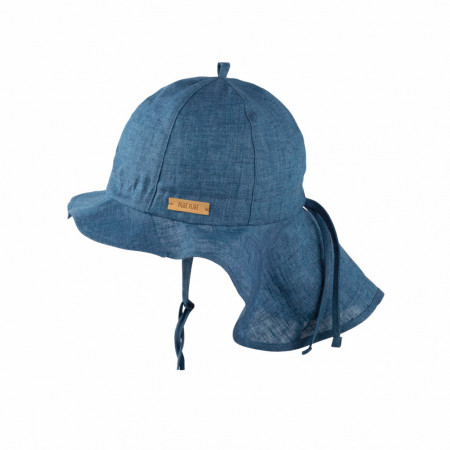 Pălărie ajustabilă Pure Pure din in - Storm Blue