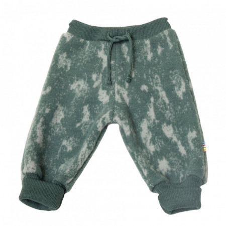 Pantaloni lână merinos fleece Joha - Graphic Green