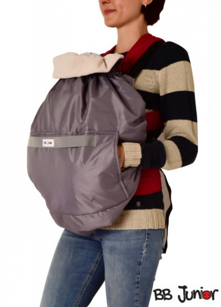 Protectie de iarna pentru marsupiu BB Junior-gri