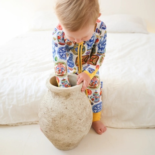 Salopetă din bambus Zipster - Ceramics (editie limitata)
