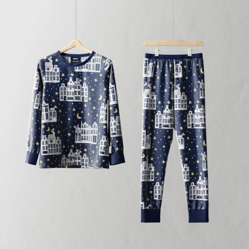 Set pijama din bambus Zipster - Amsterdam Nights