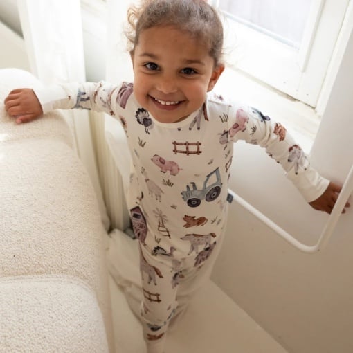 Set pijama din bambus Zipster - Farmyard
