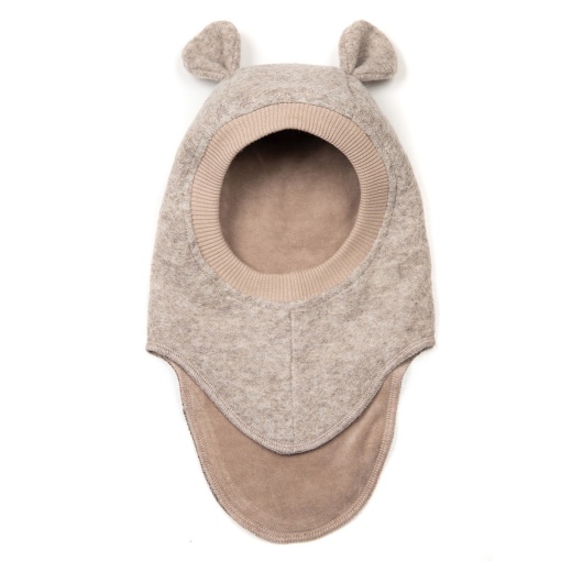 Cagulă lână merinos fiartă Huttelihut - Plys Camel Melange