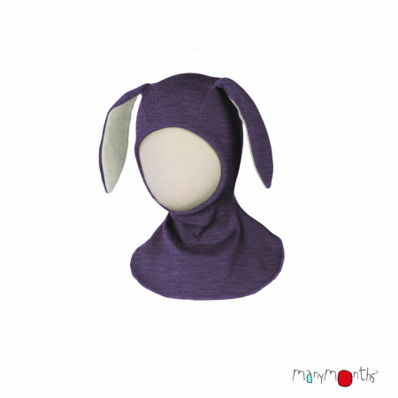 Cagulă ManyMonths lână merinos - Bunny Dusty Grape