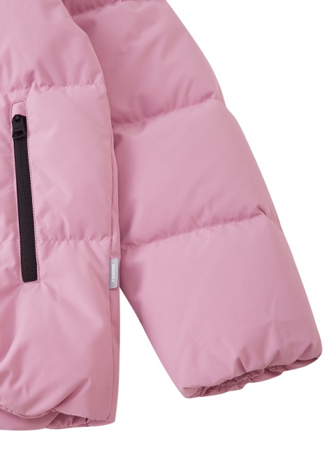 Geacă de iarnă cu puf natural Reima Paimio - Grey Pink