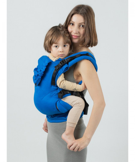 Marsupiu Ergonomic Isara The One, Iris Blue Bamboo (bambus+bumbac)