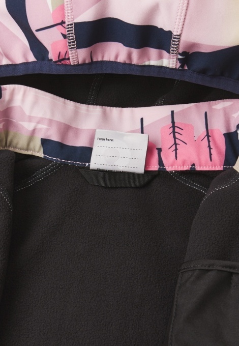 Jachetă softshell Reima Vantti, Grey Pink guler interior