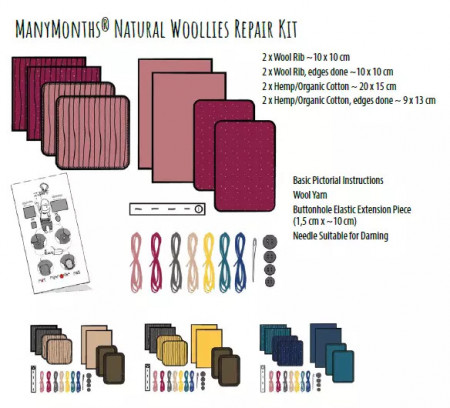 Kit pentru reparații Manymonths - Axolotl Yellow/Hipopotamus