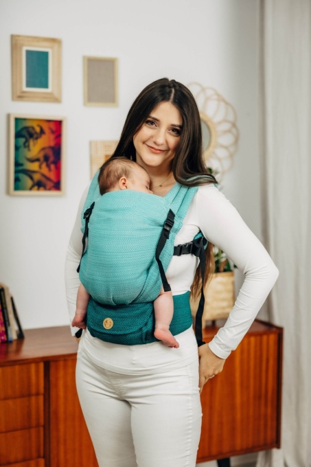 LennyLight - marsupiu ergonomic, Herringbone Ombre Green