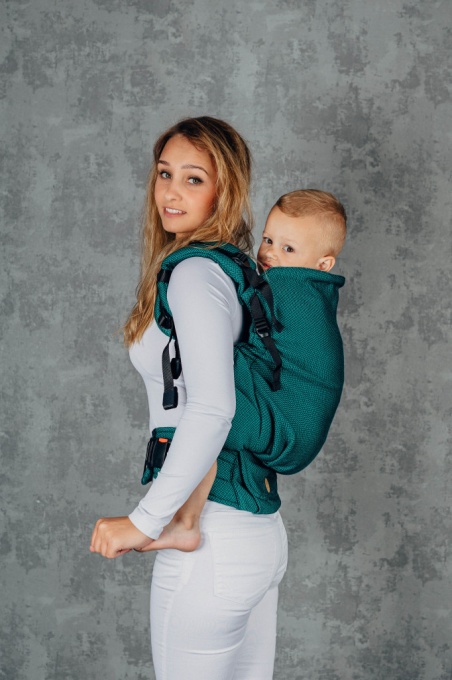 Marsupiu ergonomic LennyPreschool, Basic Line Emerald