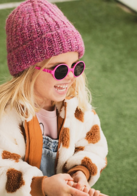 Ochelari de soare Ki ET LA ,2-4 ani - Round Fuchsia