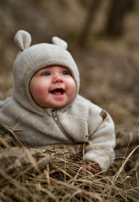 Overall lână merinos fleece Mikk-line - Melange OffWhite