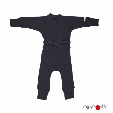 Overall Manymonths lână merinos - Foggy Black