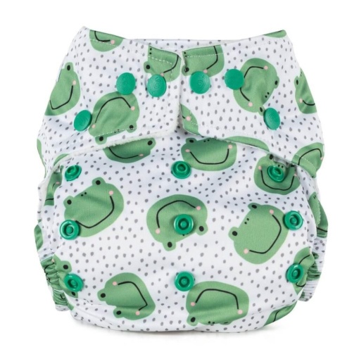 Scutec textil refolosibil cu buzunar Baba+Boo Frogs