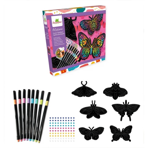 Set creativ cu markere metalice, Fluturi - Img 5