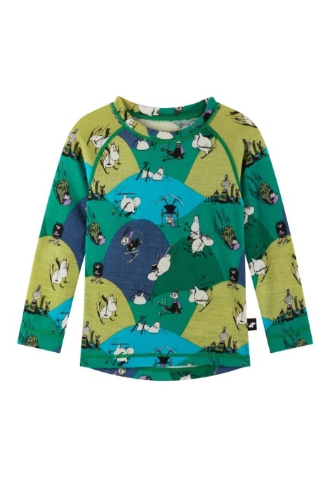 Set lână merinos și lyocell, Reima - Moomin Trivsam Green