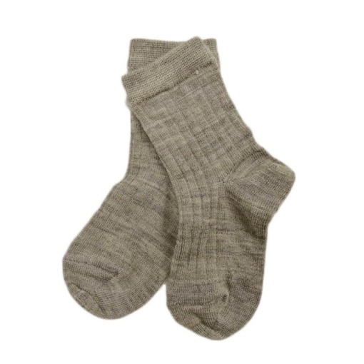 Sosete subtiri mp Denmark din lână Wool Rib - Light Brown