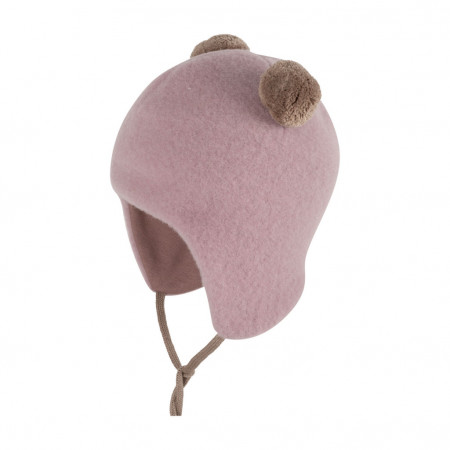 Căciulă din lână merinos fleece Pure Pure - Mauve