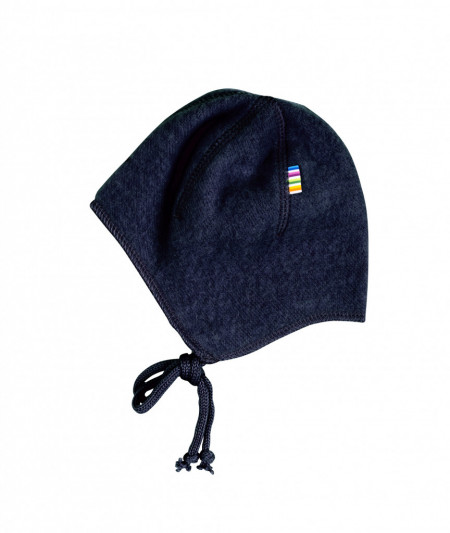 Caciula lână merinos fleece Joha - Navy Blue