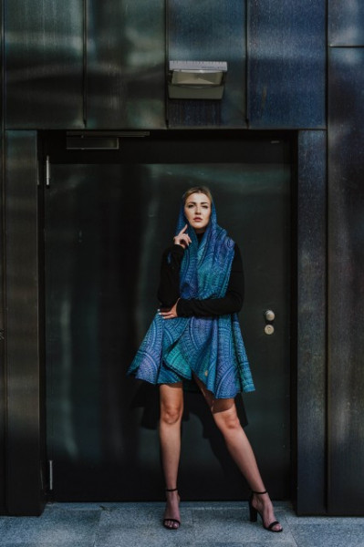 Cardigan lung/protectie babywearing pentru vreme rece, Lenny lamb - Peacock&#039;s Tail Provance