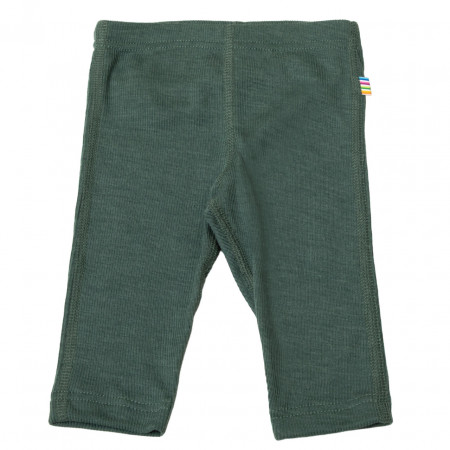 Colanți lână merinos si mătase Joha - Rib Dark Green
