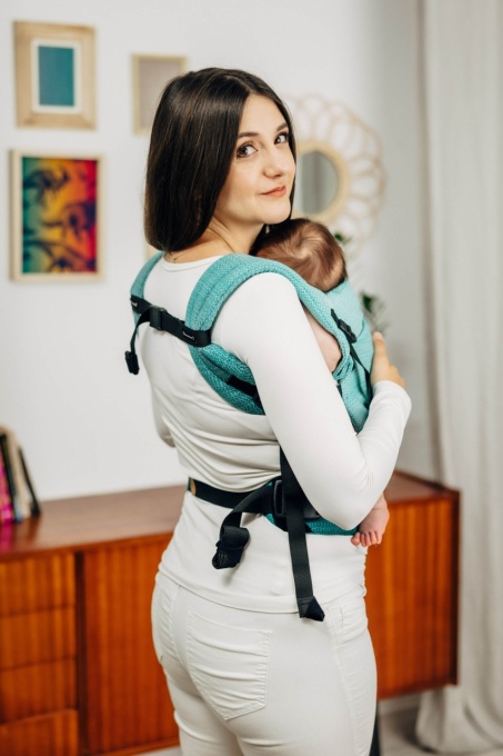 LennyLight - marsupiu ergonomic, Herringbone Ombre Green